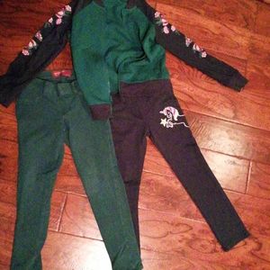 Girl size 6 jacket and 2 pair of pants